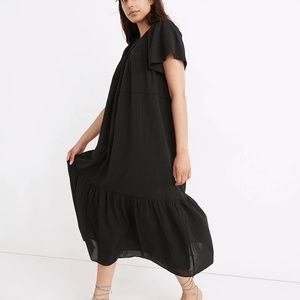 NEW Madewell Embroidered Smocked Midi Dress Medium